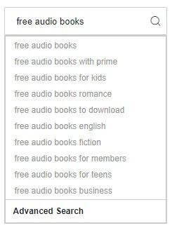 search for free books on audible
