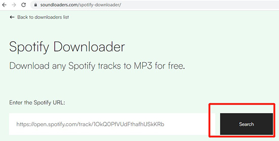 put spotify track on soundloaders