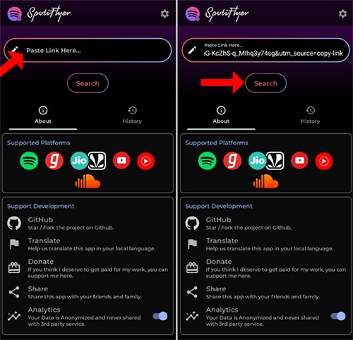 search for spotify song to download with mp3 file on spotiflyer