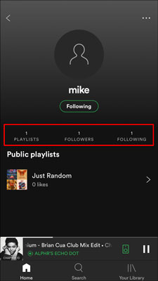 see followers on spotify mobile app