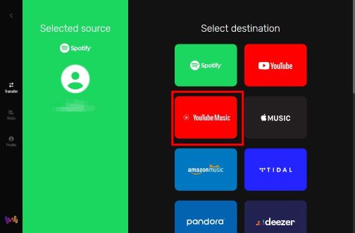select YouTube Music FreeYourMusic