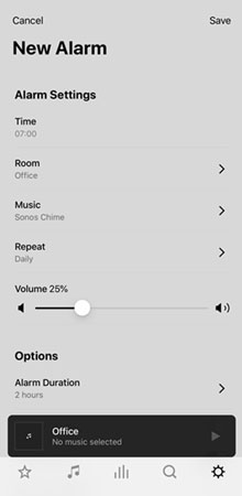 use spotify as alarm on sonos