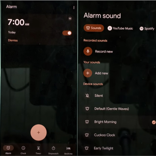 set spotify song as an alarm on android phone