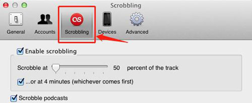 adjust last fm scrobbling settings and scrobble apple music