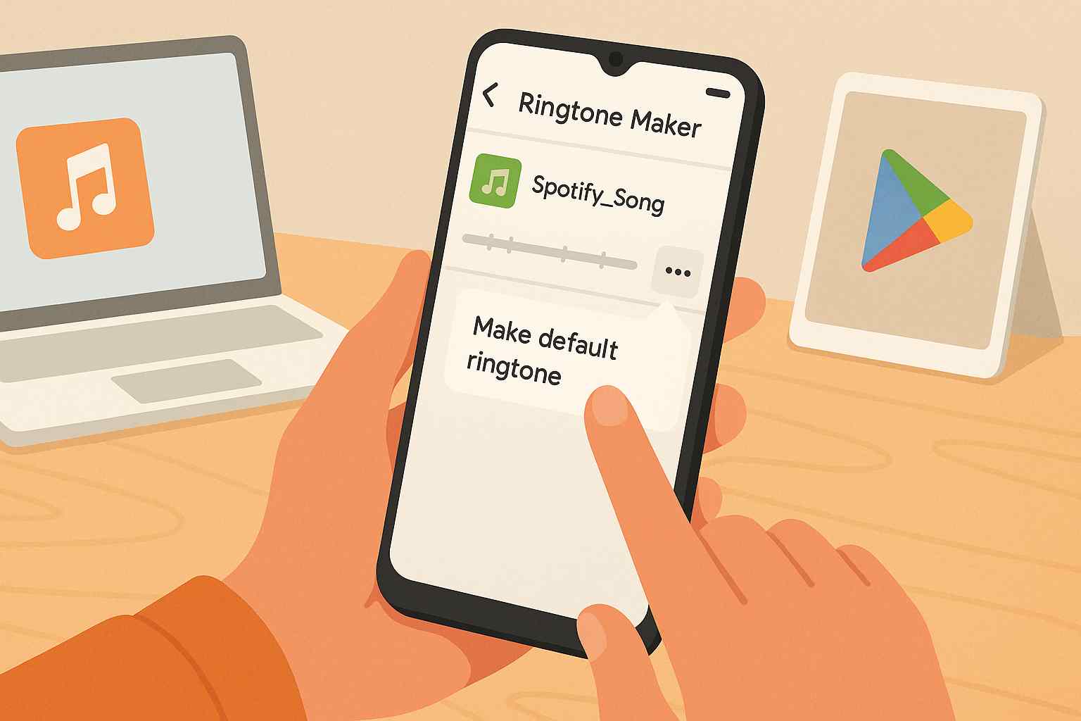 set spotify as ringtone on android through ringtone maker