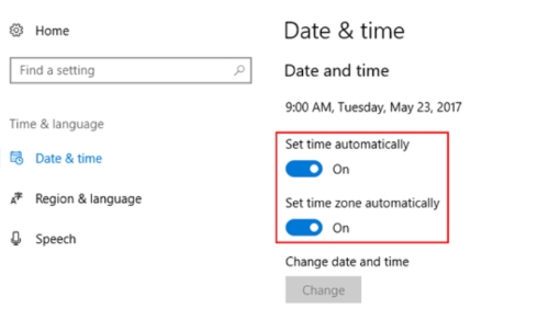 set time automaticlly win