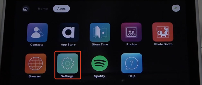 settings app on facebook portal