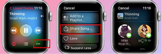 share apple music on apple watch