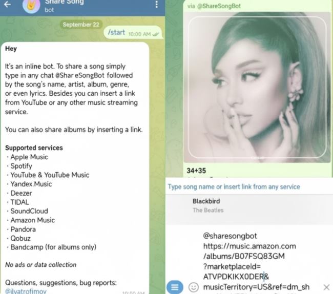 share song bot amazon music