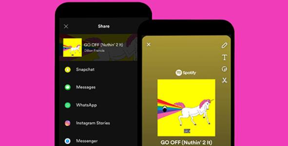 share spotify via snapchat