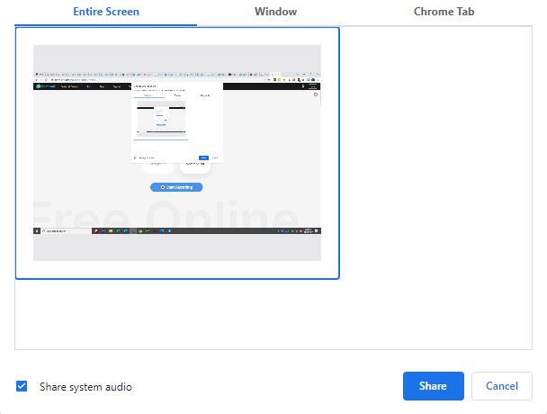 share system audio with chrome tab