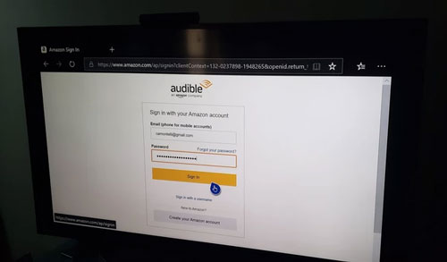 sign in audible