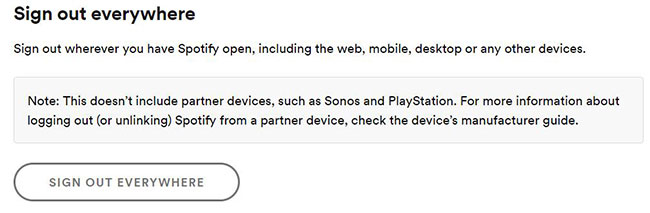 spotify sign out everywhere