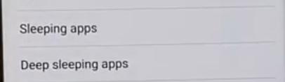 sleeping app and deep sleeping app settings