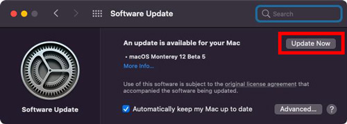 update software on mac