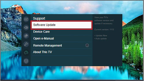 update samsung tv software