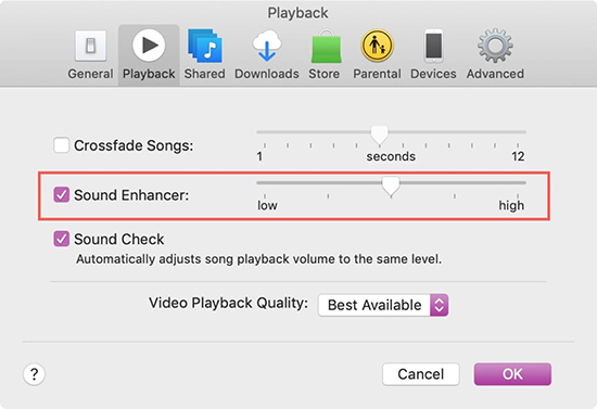 apple music sound enhancer on mac
