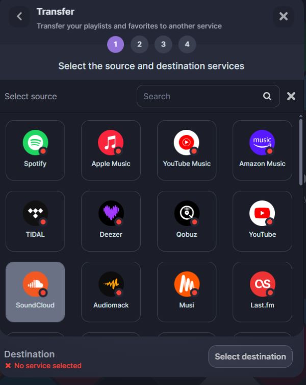 soundcloud as source soundiiz