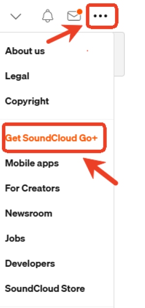 soundcloud go plus button