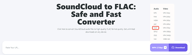 soundcloudrips choose flac format