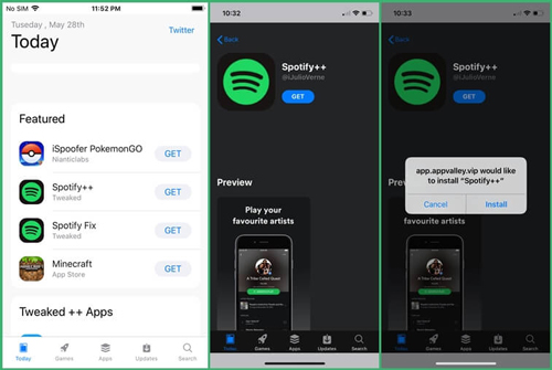 how to get spotify plus plus on iphone via appvalley