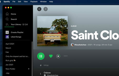 how to show album cover on spotify desktop