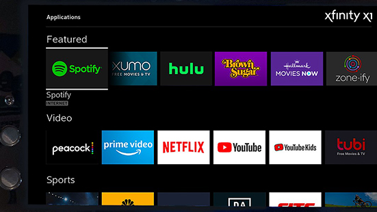 spotify app on xfinity