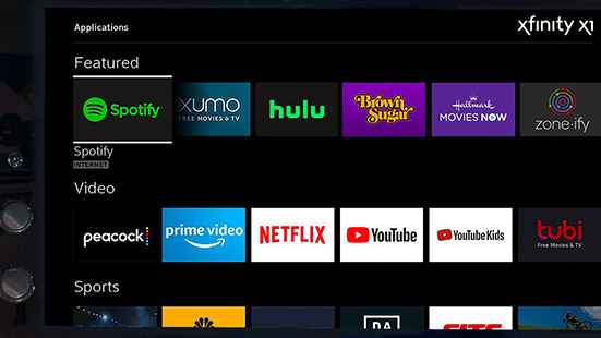 access spotify on xfinity