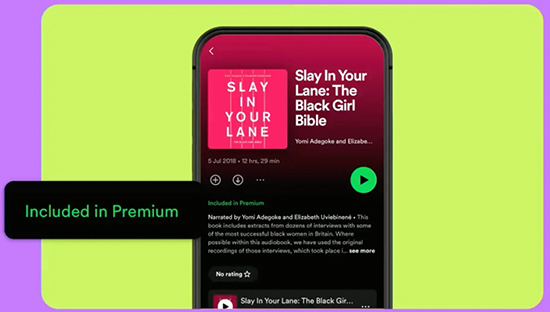 listen to audiobooks on spotify premium