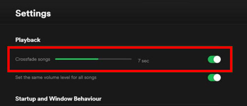 disable crossfade to avoid spotify stops after 10 seconds pc