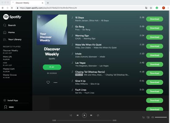 spotify deezer music downloader chrome extension