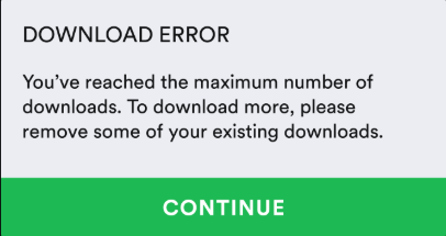 spotify download limit