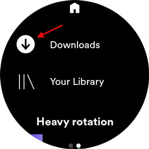 find spotify downloads on wear os