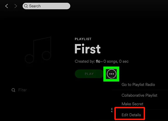 edit spotify playlist details