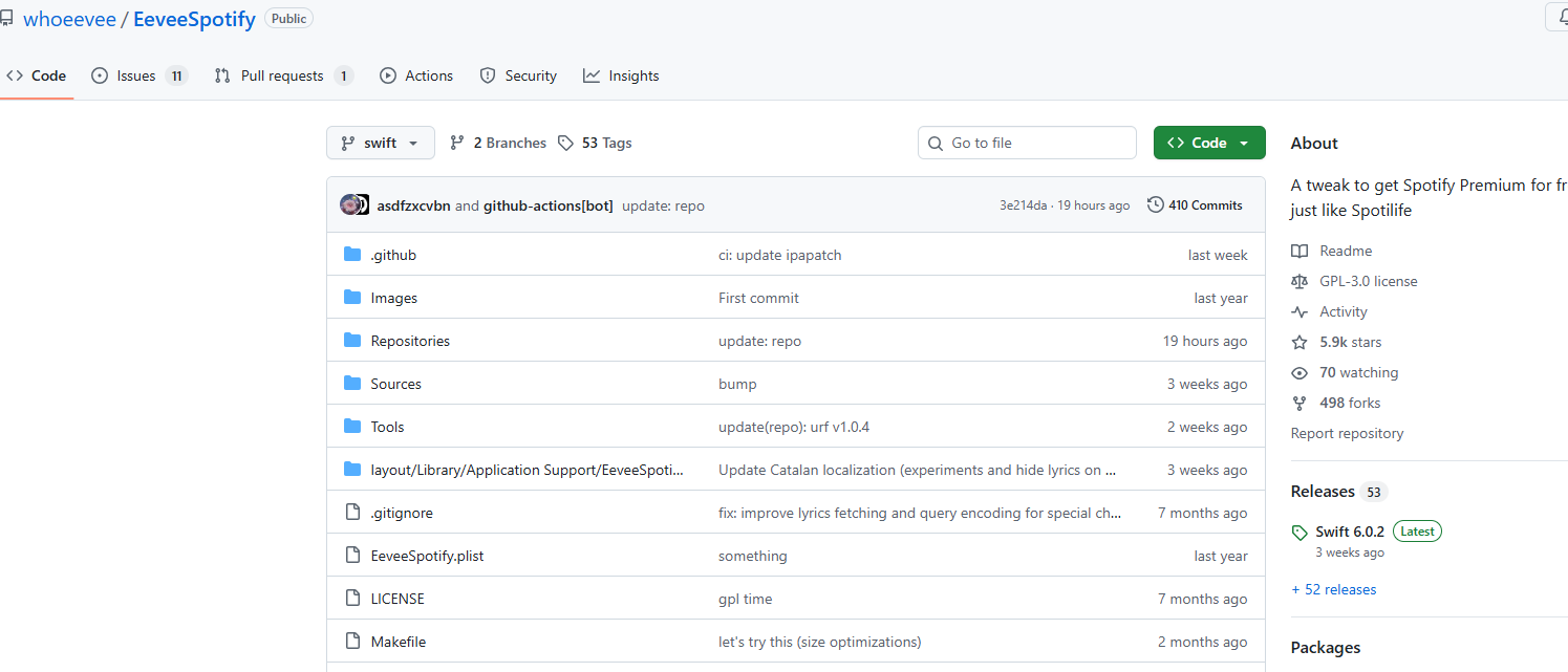 spotify eevee github repository