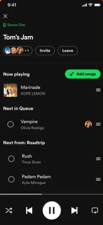 show spotify jam feature