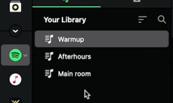 spotify logo in djay pro