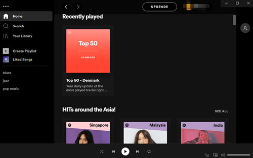 hit on create playlist option on spotify