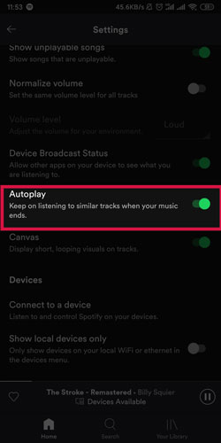 stop spotify autoplay on mobile devices