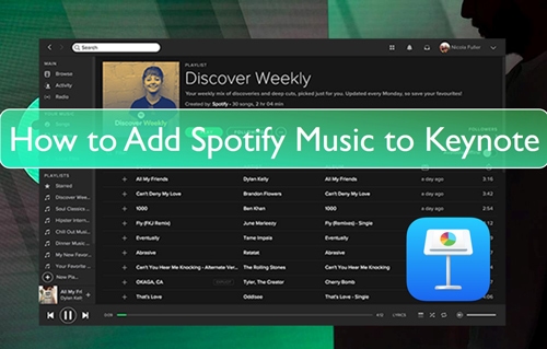 spotify music to keynote