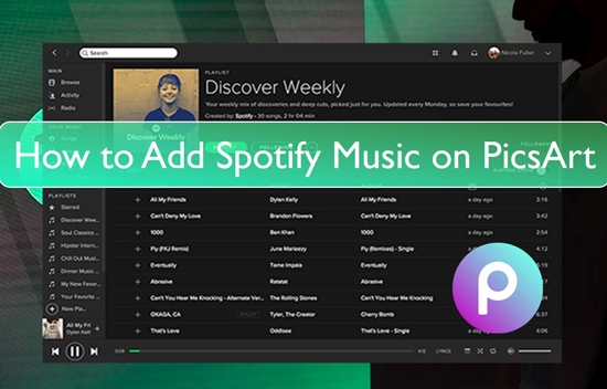 spotify music to picsart