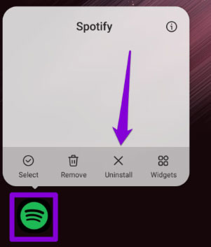 hold spotify on android