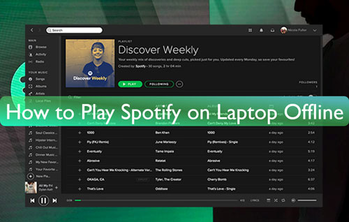 spotify on laptop