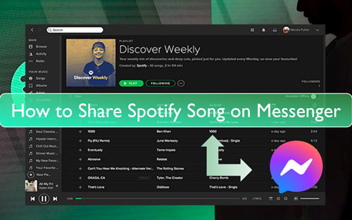 share spotify on messenger