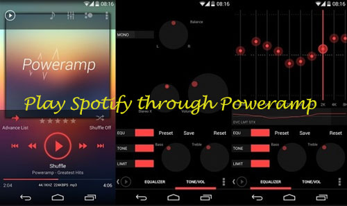 how to play spotify through poweramp