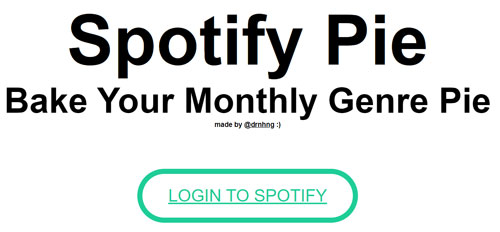 go to spotify pie chart website