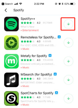 get spotify premium free on iphone via tutuapp