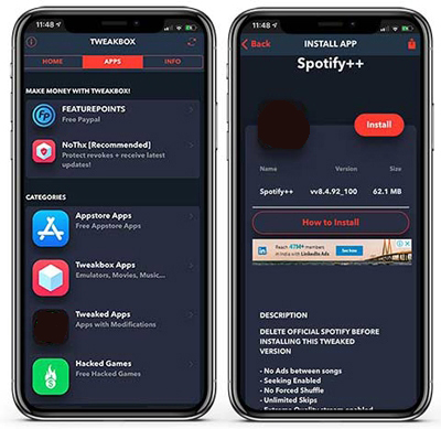 download spotify premium free ios by tweakbox