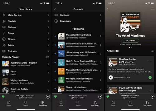download spotify podcasts mobile