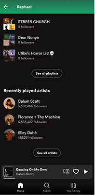 spotify stats on mobile